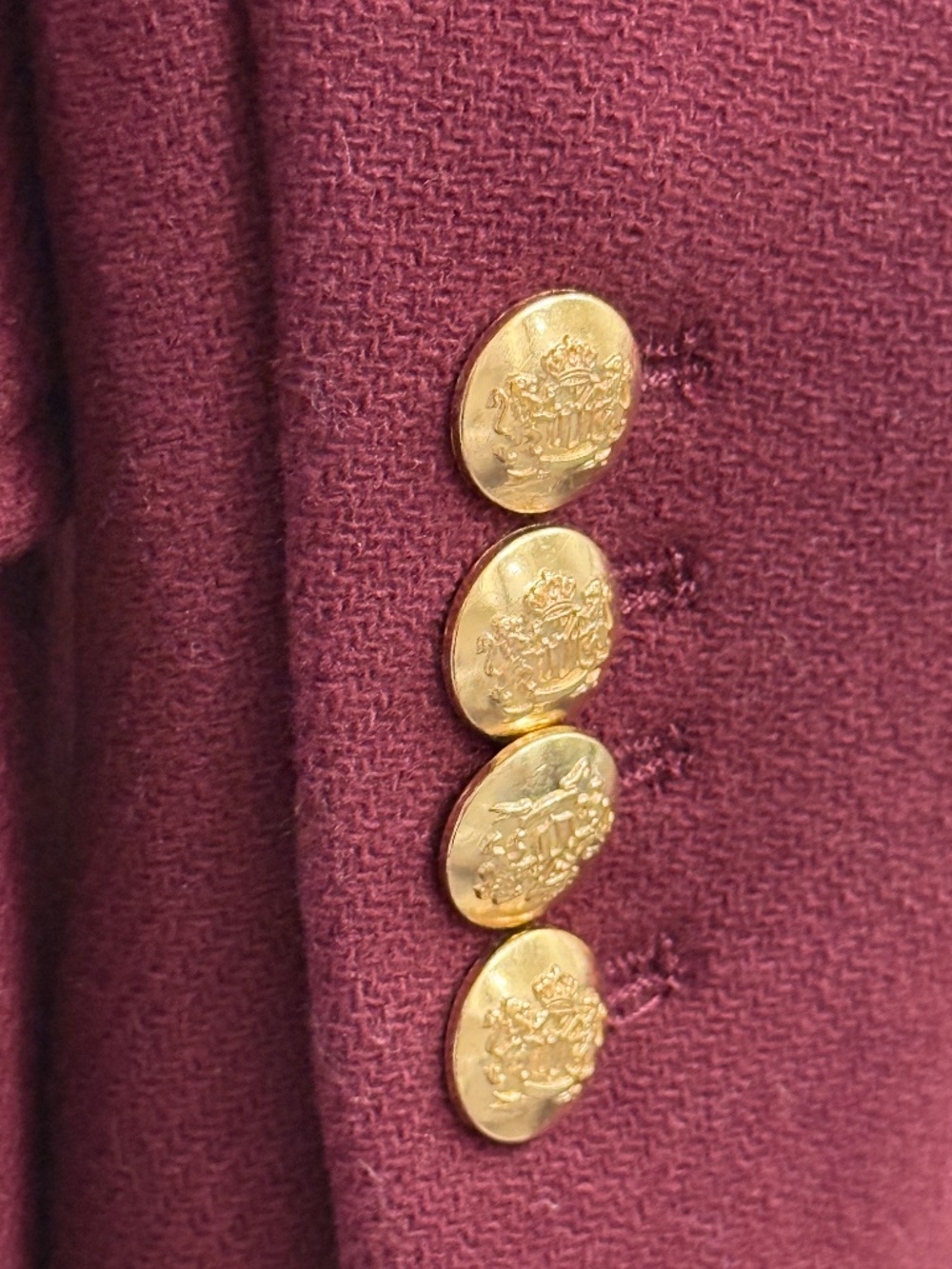 Zara Burgundy Double-Breasted Trench Coat - Picture 4 of 13